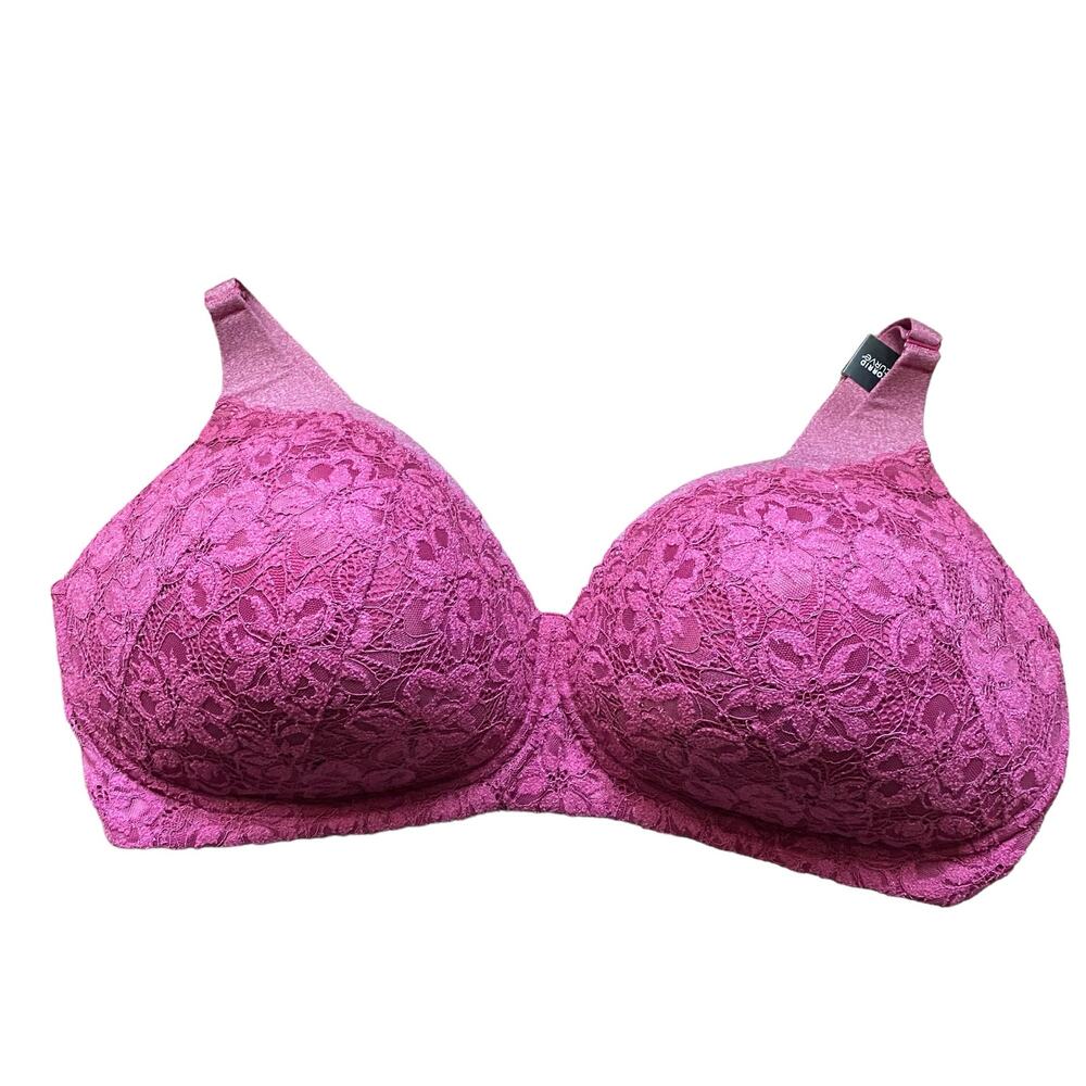 Torrid Curve Dream Wire-Free Plunge 360 Back Smoothing Burgundy Lace Bra NEW - Picture 2 of 8